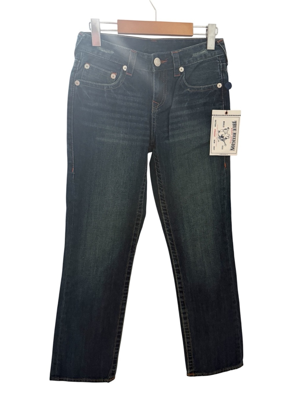 True Religion Girls Youth Blue Straight Leg Jeans